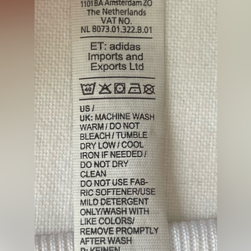 Adidas Women's White Mesh Jersey Athletic Top with Black Stripes Long Sleeve - Picture 9 of 10